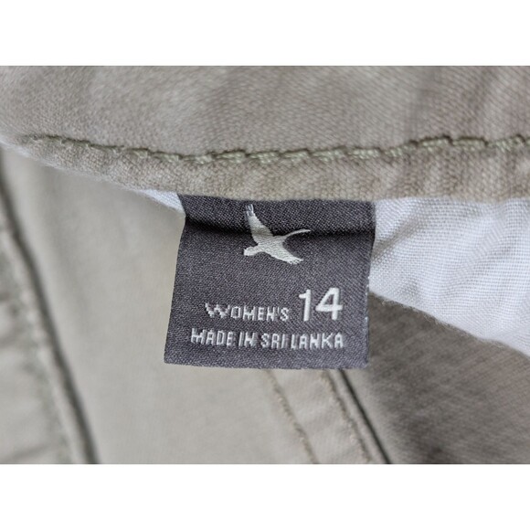 Eddie Bauer Corduroy Pants Womens 14 Boyfriend Slim Straight Tan Stretch - Picture 7 of 12